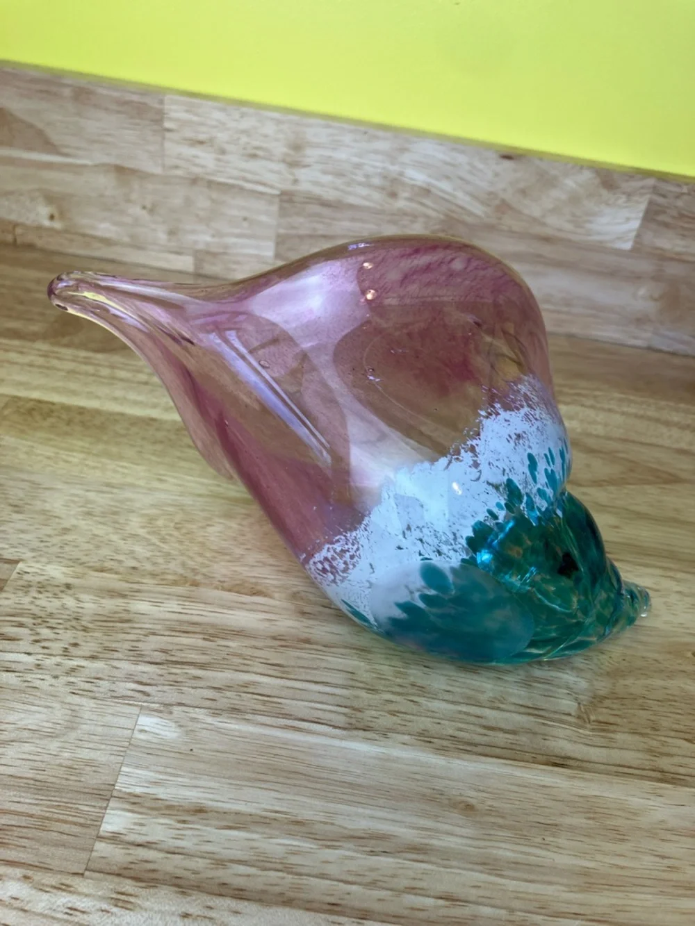 Blown Glass Conch Shell Beach Decor Candy Dish